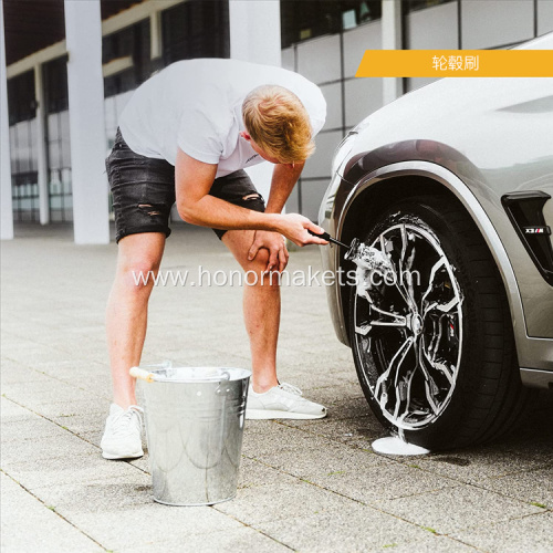 Car Wheel Cleaning Microfibre Wheel Brush, Black and Gentle Car Rim Detailing Brush